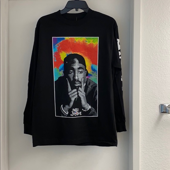 Black Tupac Poetic Justice Tee Medium - Picture 4 of 7
